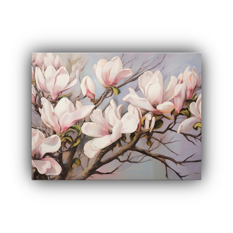 GENERICO - Pintura Abstracta De Magnolias En óleo De Alta Calidad 120x80cm