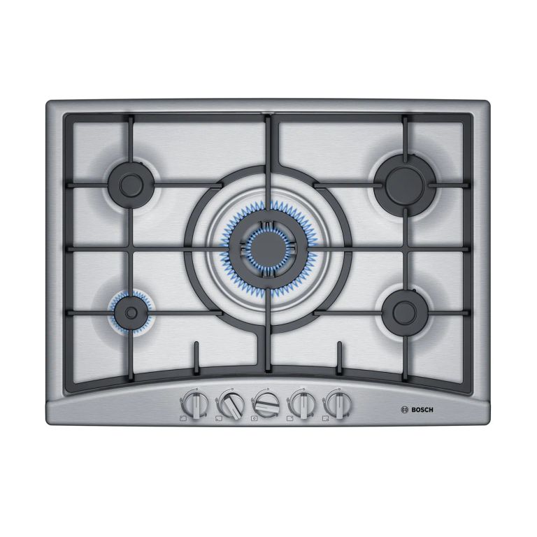 BOSCH Encimera a Gas Acero Inoxidable 5 quemadores