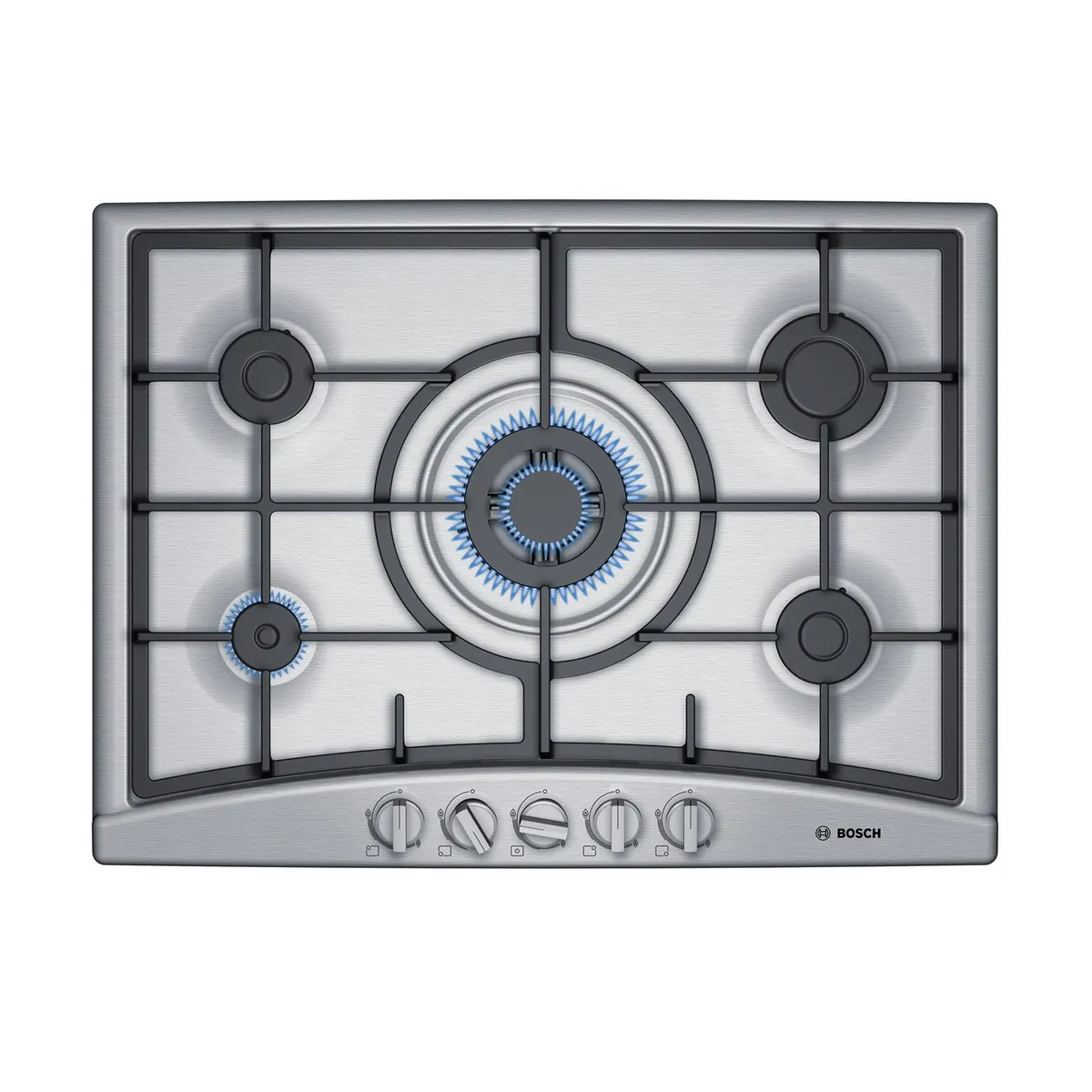 BOSCH - Encimera a Gas Bosch Acero Inoxidable 5 quemadores