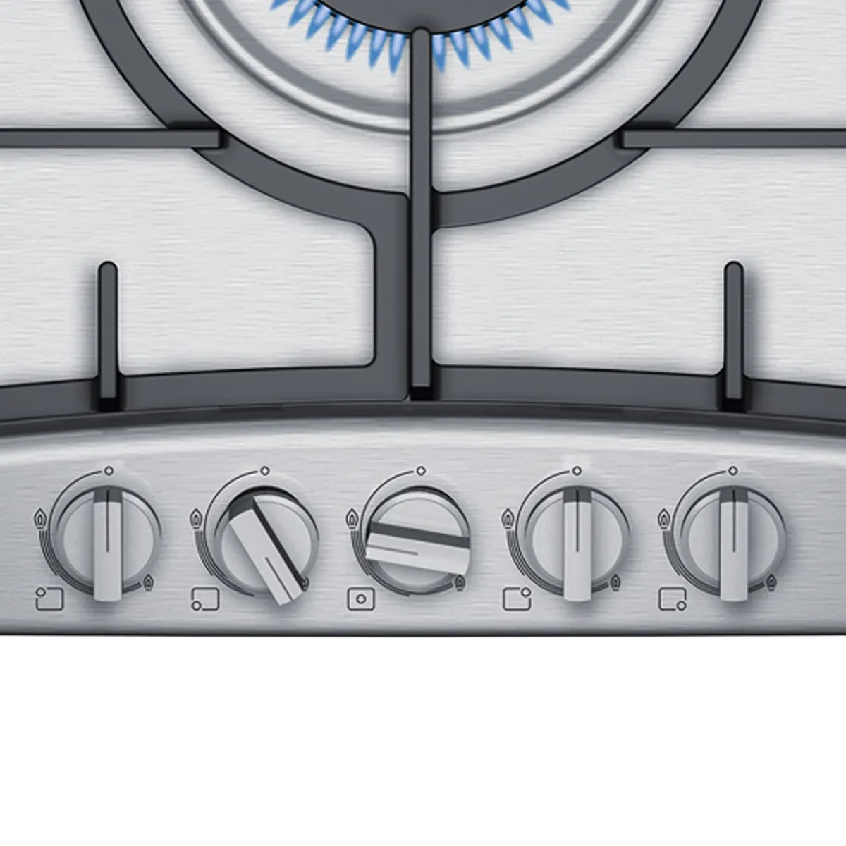 BOSCH - Encimera a Gas Bosch Acero Inoxidable 5 quemadores
