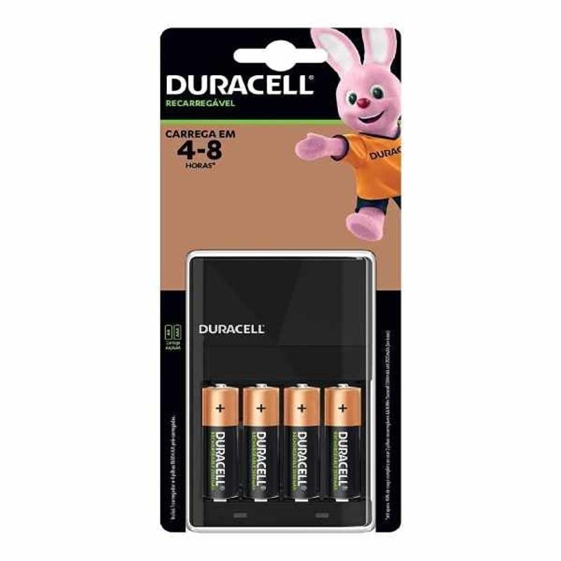 DURACELL - Kit Cargador Duracell con 4 Pilas 2500mha