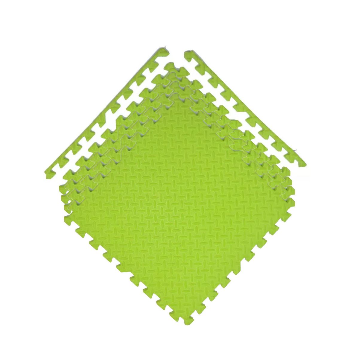 GENERICO - Pack X 4 Tatami Alfombra Encastrable 60x60x1.2cm Goma Eva Verde lima