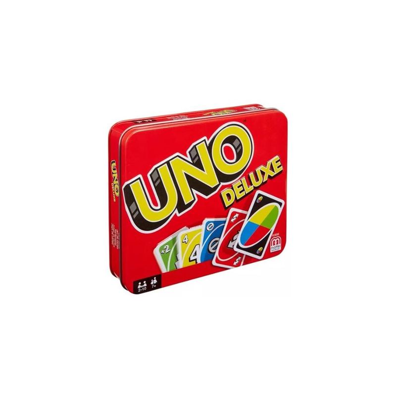 GENERICO - Uno Deluxe Juego De Cartas + Caja De Aluminio