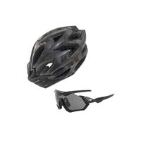 Casco Bicicleta MTB Liviano Tipo Carbono + Lentes