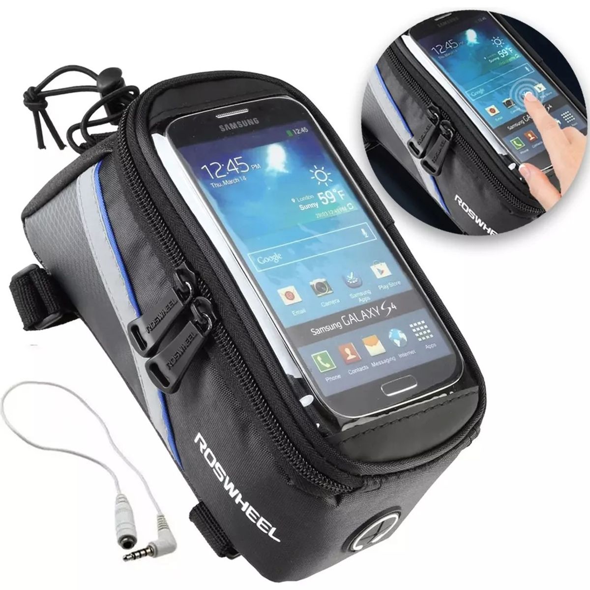 GENERICO - Bolsa Porta Celular Para Bicicleta Con Conector De Auricular