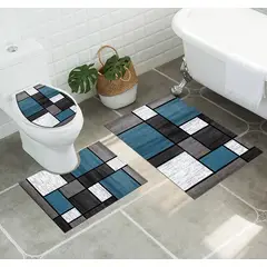 ANGELES DEL HOGAR - Juego de baños alfombras Con diseños 3 piezas