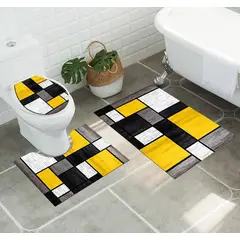 ANGELES DEL HOGAR - Juego de baños alfombras Con diseños 3 piezas