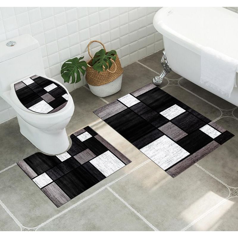 ANGELES DEL HOGAR - Juego de baños alfombras Con diseños 3 piezas