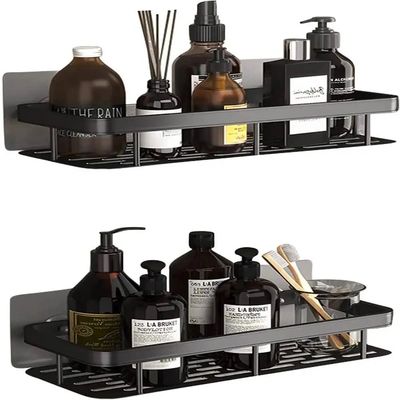 Imagen 2 del producto Organizador Estante De Baño Negro Repisa Inoxidable