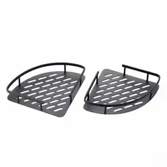 GENERICO - Organizador Estante De Baño Negro Repisa Inoxidable