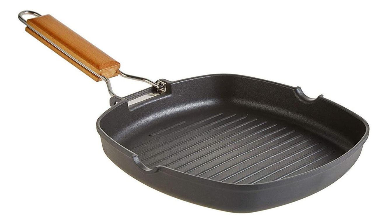 IMPORTCLICK Sartén Parrilla Cocina Grill Cuadrado Antiadherente 20 CM