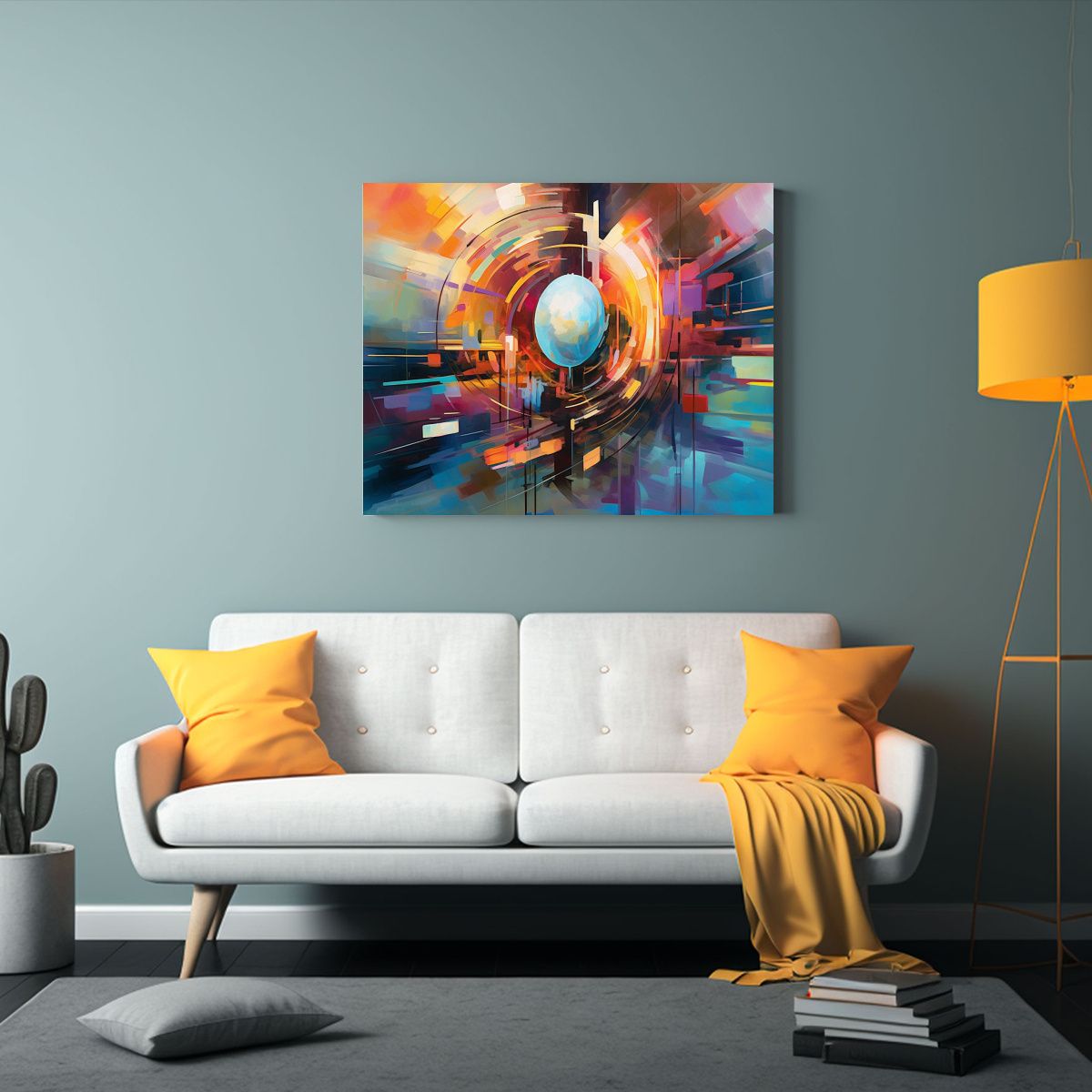 GENERICO - Cuadro Dibujo Abstracto UltraModerno Explorando La Converge 120x80cm