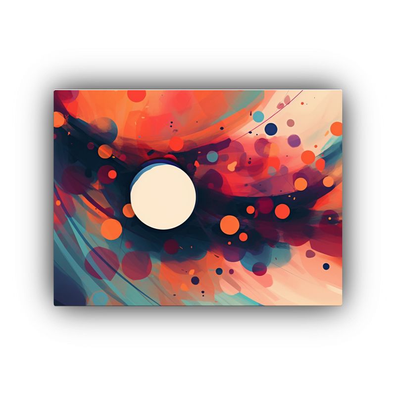 GENERICO - Pintura Abstracta Sobre Lienzo Rectangular Con Movimiento Ar 120x80cm