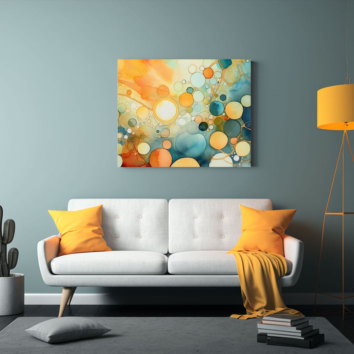 GENERICO - Pintura De Pared Vintage Con Variedad De Colores Clásicos 120x80cm