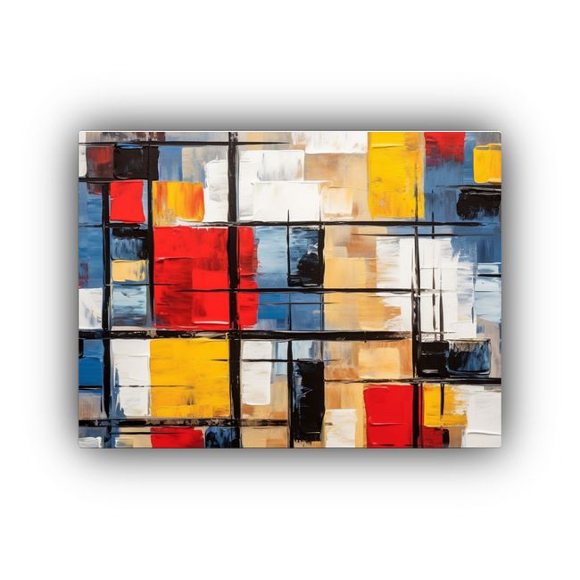 GENERICO - Pie Impacto Visual Con Una Vibrante Obra Abstracta Colorida 120x80cm