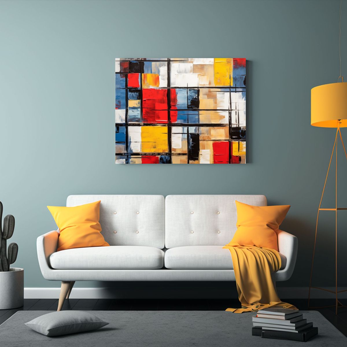 GENERICO - Pie Impacto Visual Con Una Vibrante Obra Abstracta Colorida 120x80cm