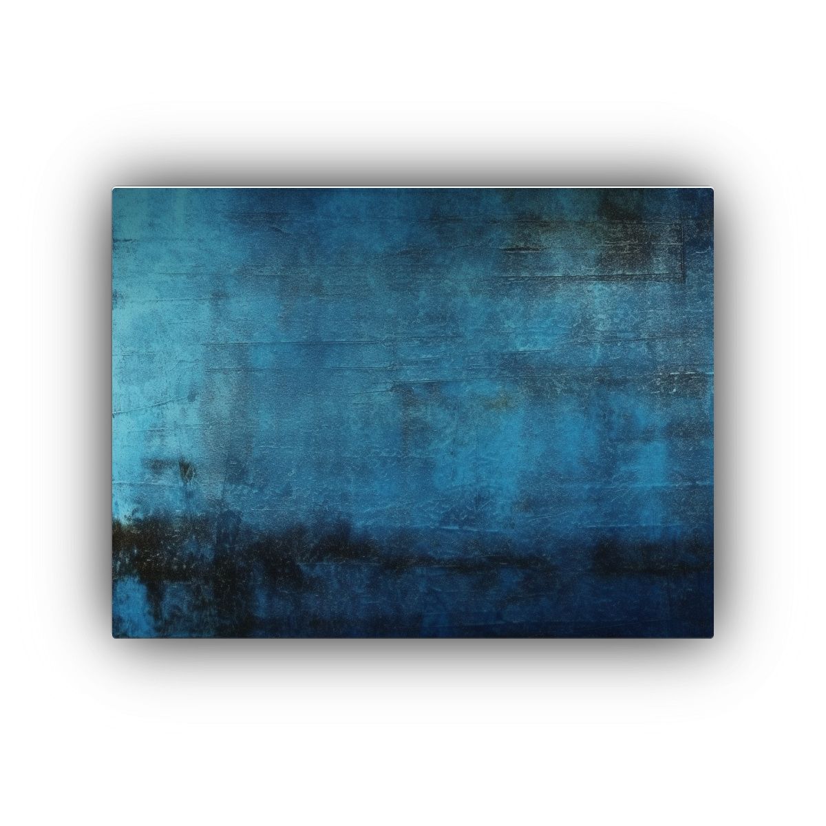 GENERICO - Cuadro Juvenil Tela Azul Y Negro Abstracto 120x80cm