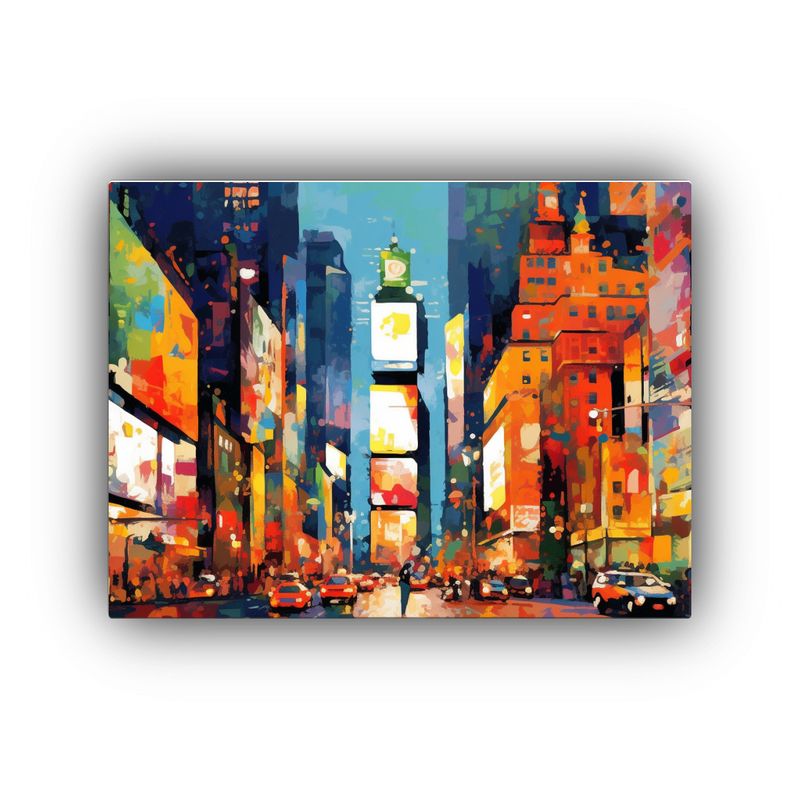 GENERICO - Interpretación Fauvista De Times Square Para Decorar Parede 120x80cm