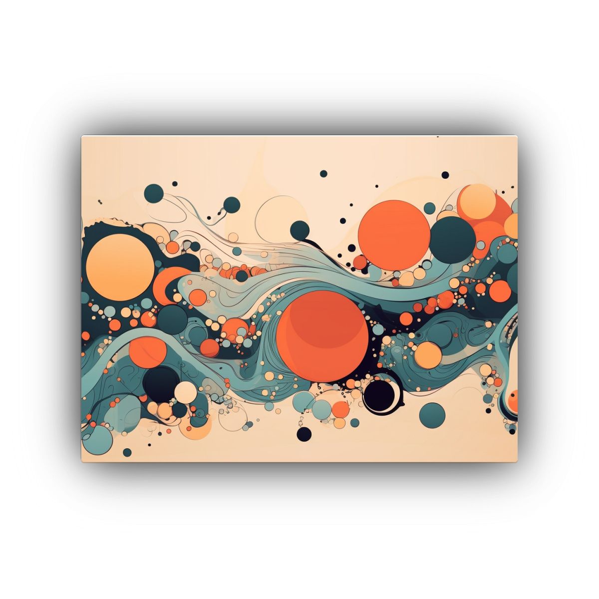 GENERICO - Arte Abstracto Elegante Con Inspiración Rica En Lienzo 120x80cm