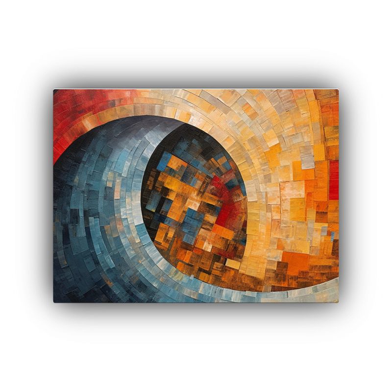 GENERICO - Pintura Abstracta Minimalista En Bastidor Crisis Visual Y R 120x80cm