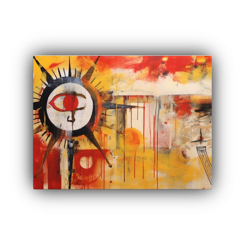 GENERICO - Pintura Decorativa Sol Frágil En Cielo Humeante Al Estilo  120x80cm
