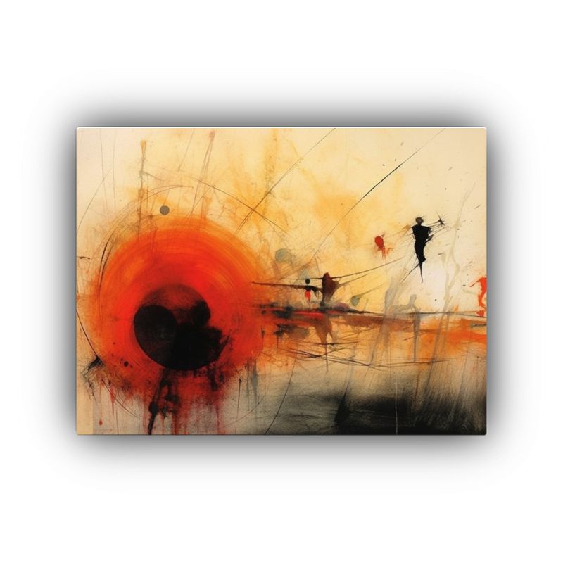GENERICO - Cuadro Abstracto Formación En Un Minuto En Los Montones En  120x80cm