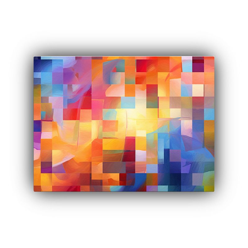 GENERICO - Cuadro Abstracto Colorido Con Temática Moderna Y Diferentes 120x80cm