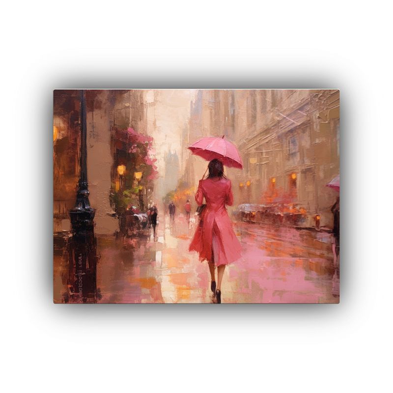 GENERICO - Cuadro Decorativo Sala Irene Napier Madrid Bajo La Lluvia  120x80cm