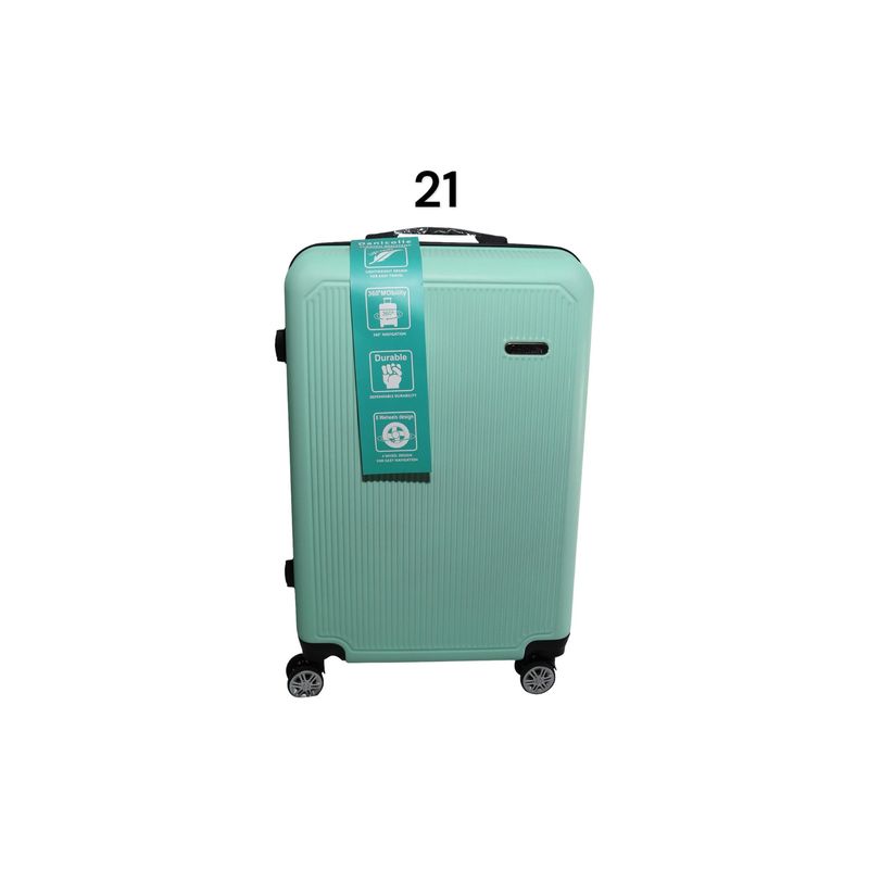 DINASTELLA - Maleta de Viaje Ruedas 360 y candado 21L Rigida ABS Danicolle Verde
