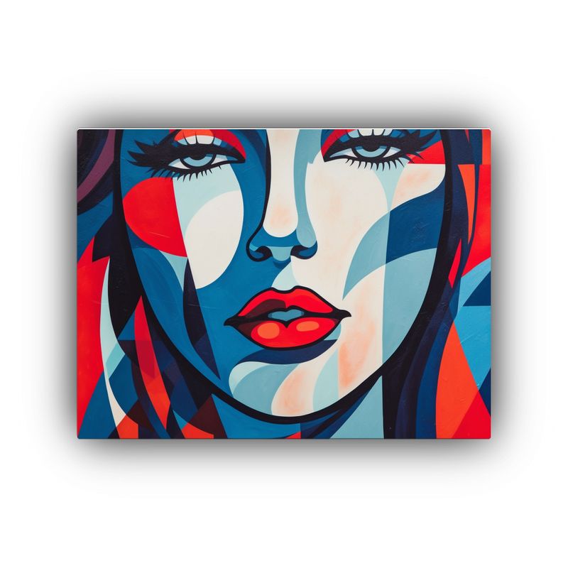 GENERICO - Pinturas Decorativas Urbanas Estilo Memphis Bella Dama En R 120x80cm
