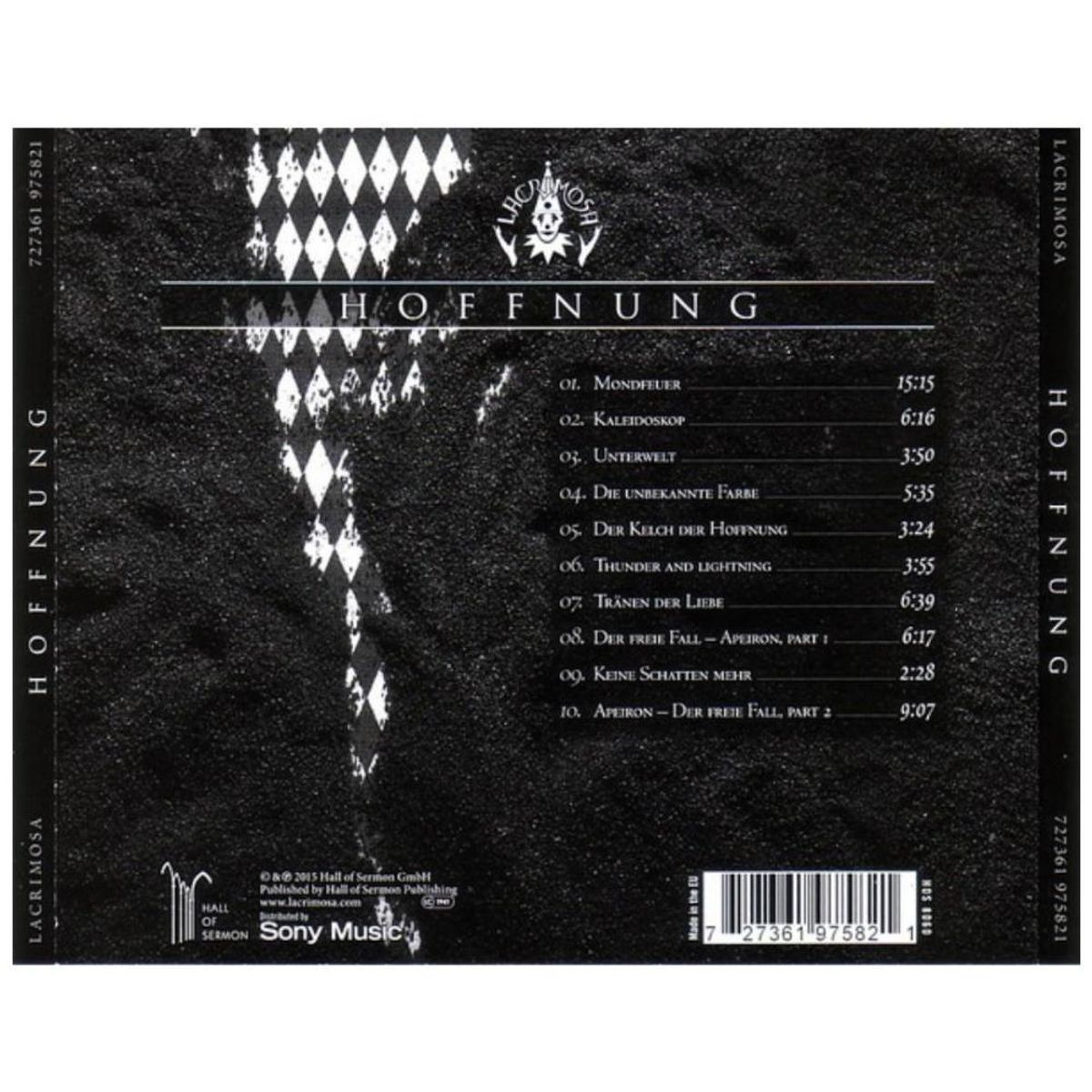 HITWAY MUSIC - LACRIMOSA - HOFFNUNG - CD HITWAY MUSIC