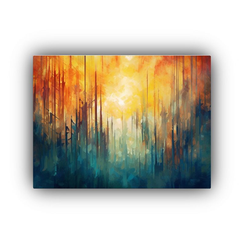 GENERICO - Pinturas Abstractas Inspiradas En El Bosque Simétrico Para  120x80cm