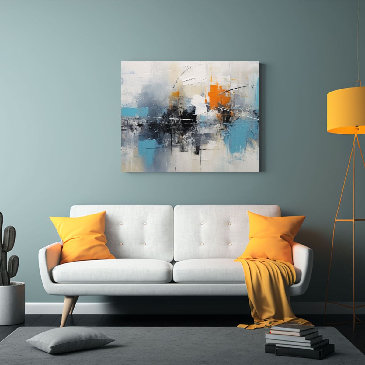 GENERICO - Pintura Abstracta Con Bajo Colorido Para Decoración De Arte 120x80cm
