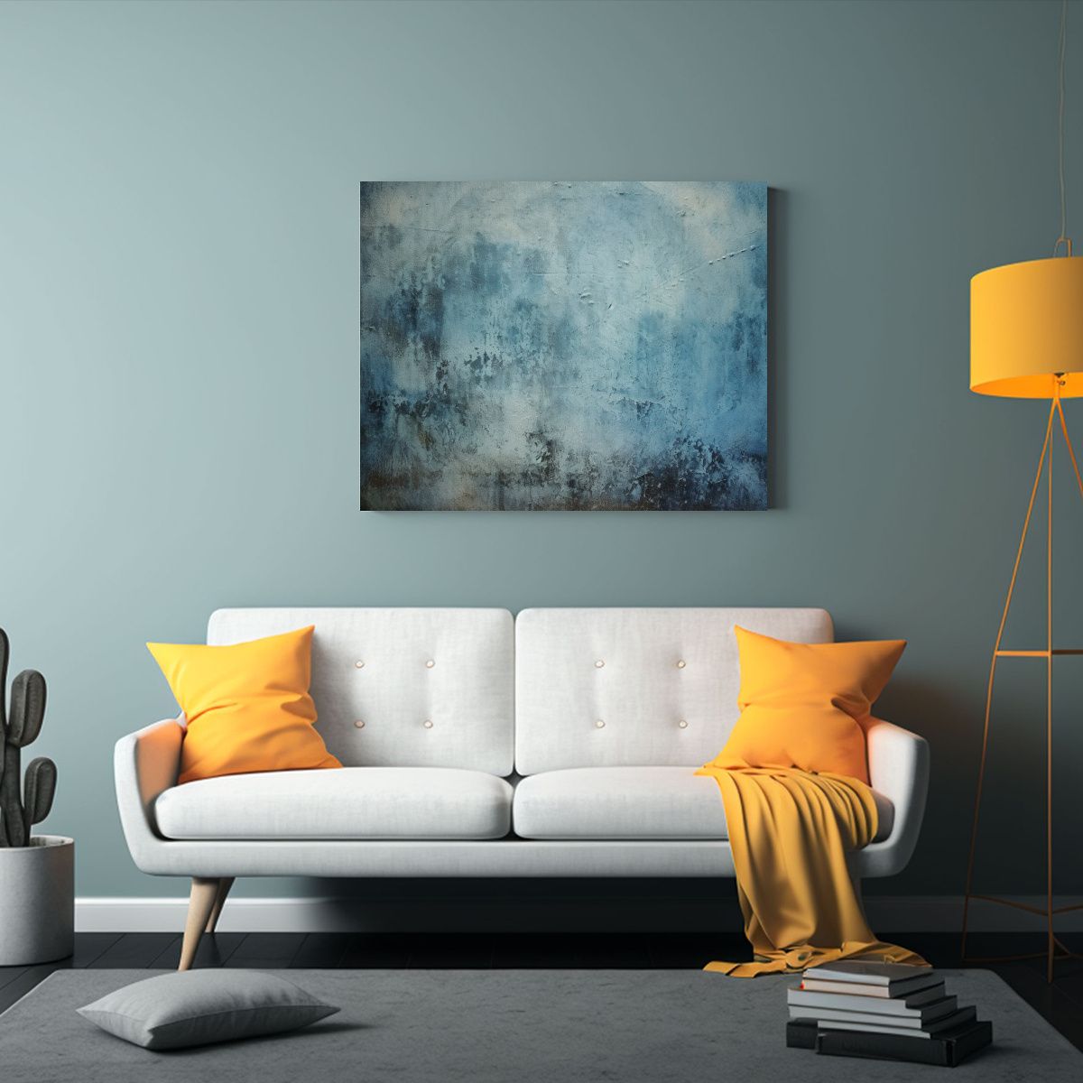 GENERICO - Fondo Textura Cuadro Concepto Mágico En Azul Carbón Con Bo 120x80cm