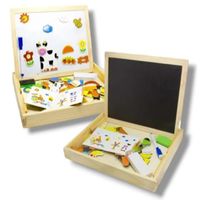 Pizarra Multifuncional Madera 3en1 Figuras Educativa