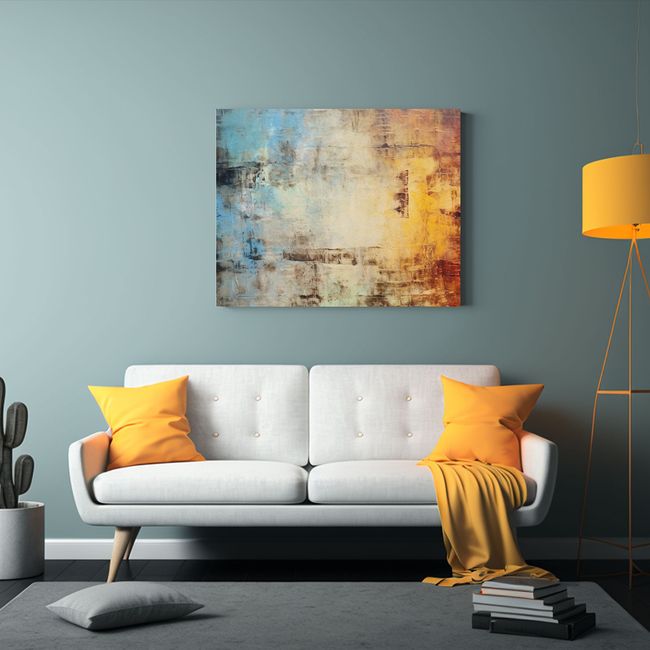 GENERICO - Pinturas Decorativas Inspiradas En Grunge Abstracto Con Text 120x80cm