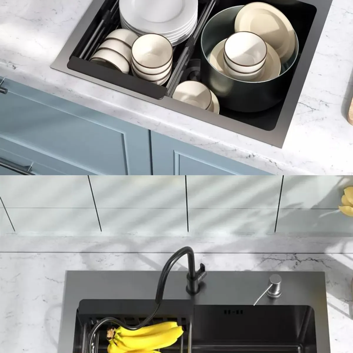 KUANGYE - Lavaplatos De Cocina Empotrable 50x45cm Con Accesorios