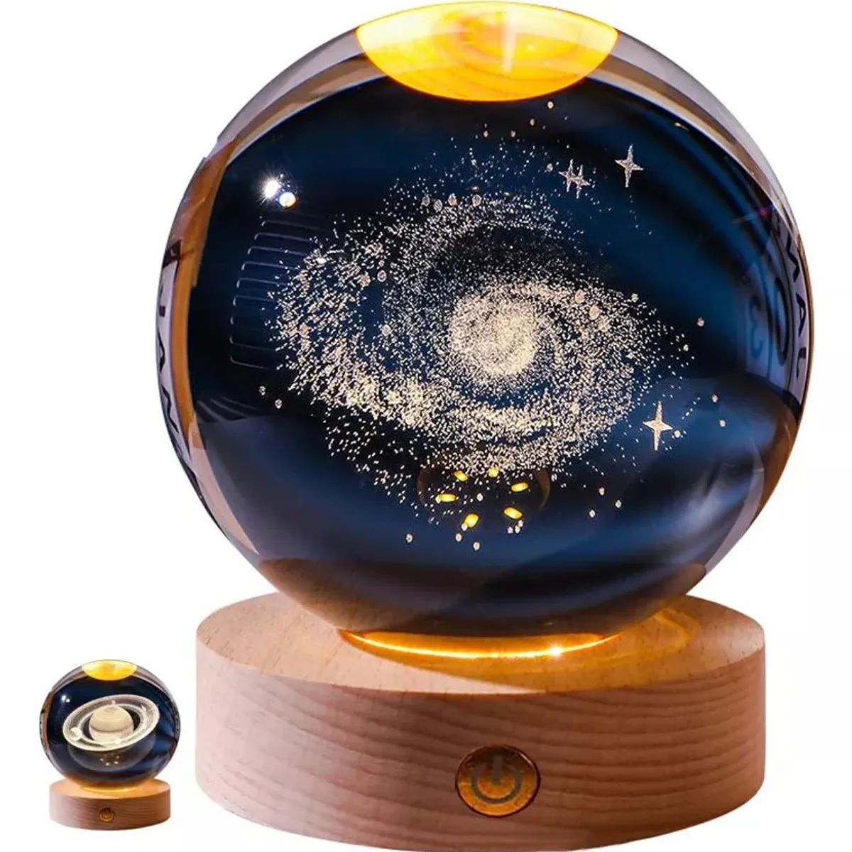 KUANGYE - Luz De Noche 3d Recargablebola De Cristal Regalo Adornos