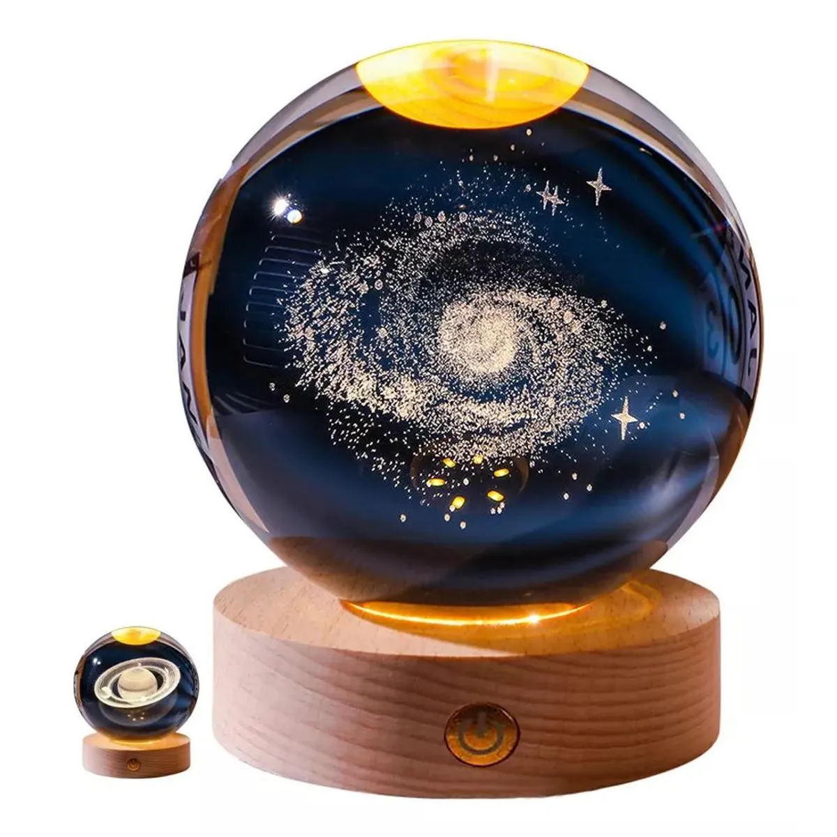 KUANGYE - Luz De Noche 3d Recargablebola De Cristal Regalo Adornos