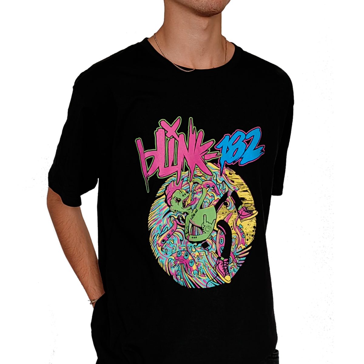 ROCK OFF OFFICIALLY LICENSED PRODUCTS - Polera original unisex de Blink 182 diseño Overboard Event