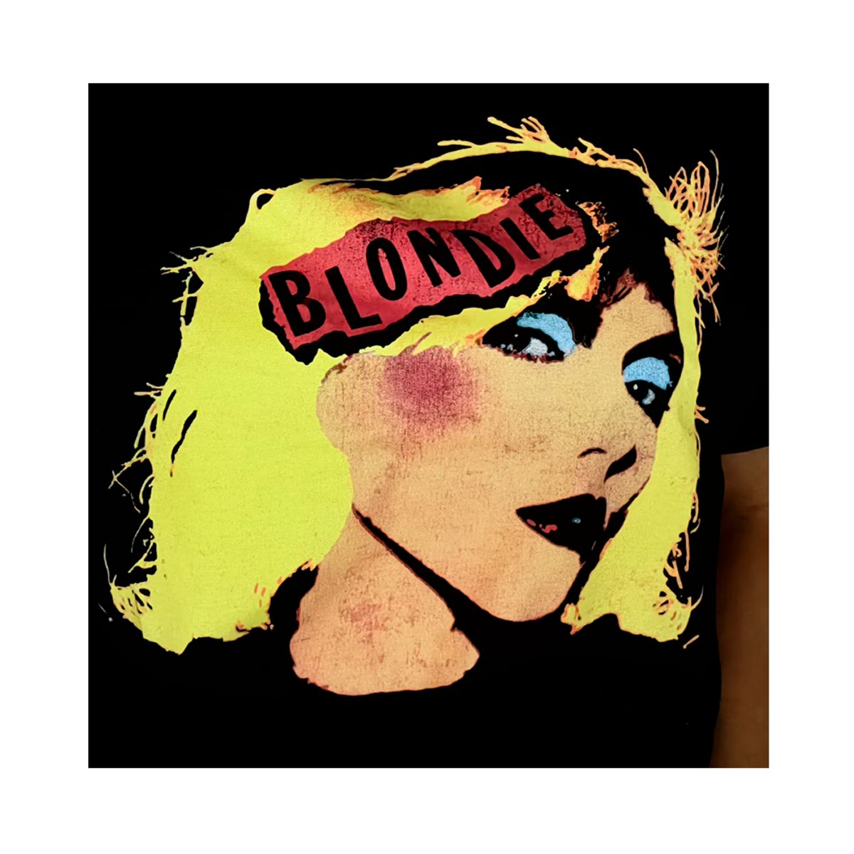 ROCK OFF OFFICIALLY LICENSED PRODUCTS - Polera original unisex de Blondie diseño del rostro de Debbie Harry