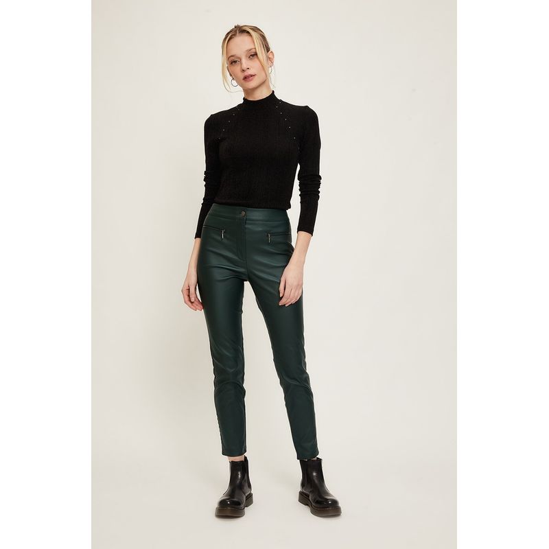 IO - Pantalon Verde Musgo Mujer Io