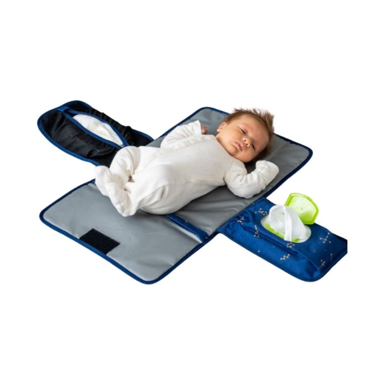 Mudador Bolso Portatil Cambiar Pañales Bebe Azul
