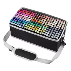 MUNDO MAGIA - Marcadores 204 Lápices Colores Tipo Touch Doble Punta+bolso