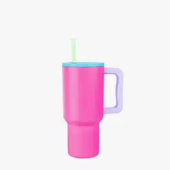 PARTYGLOBOS - Vaso Térmico Premium 900 Ml FUCSIA Multicolor