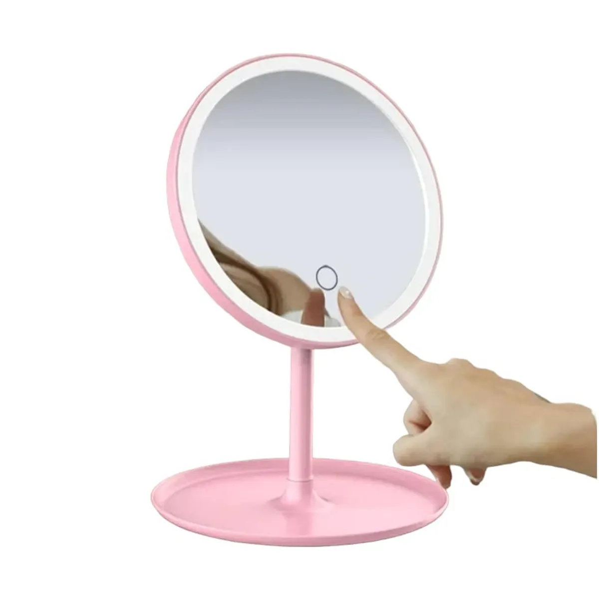 GENERICO - Espejo Con Luz Led Para Maquillaje Plegable Redondo Usb