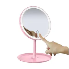 GENERICO - Espejo Con Luz Led Para Maquillaje Plegable Redondo Usb