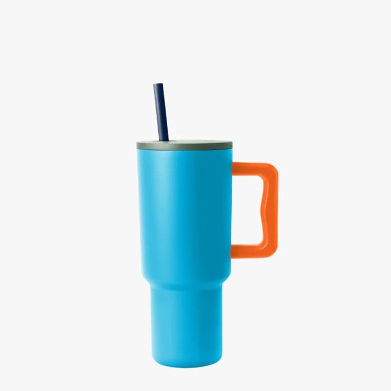 PARTYGLOBOS - Vaso Térmico Premium 900 Ml CELESTE Multicolor