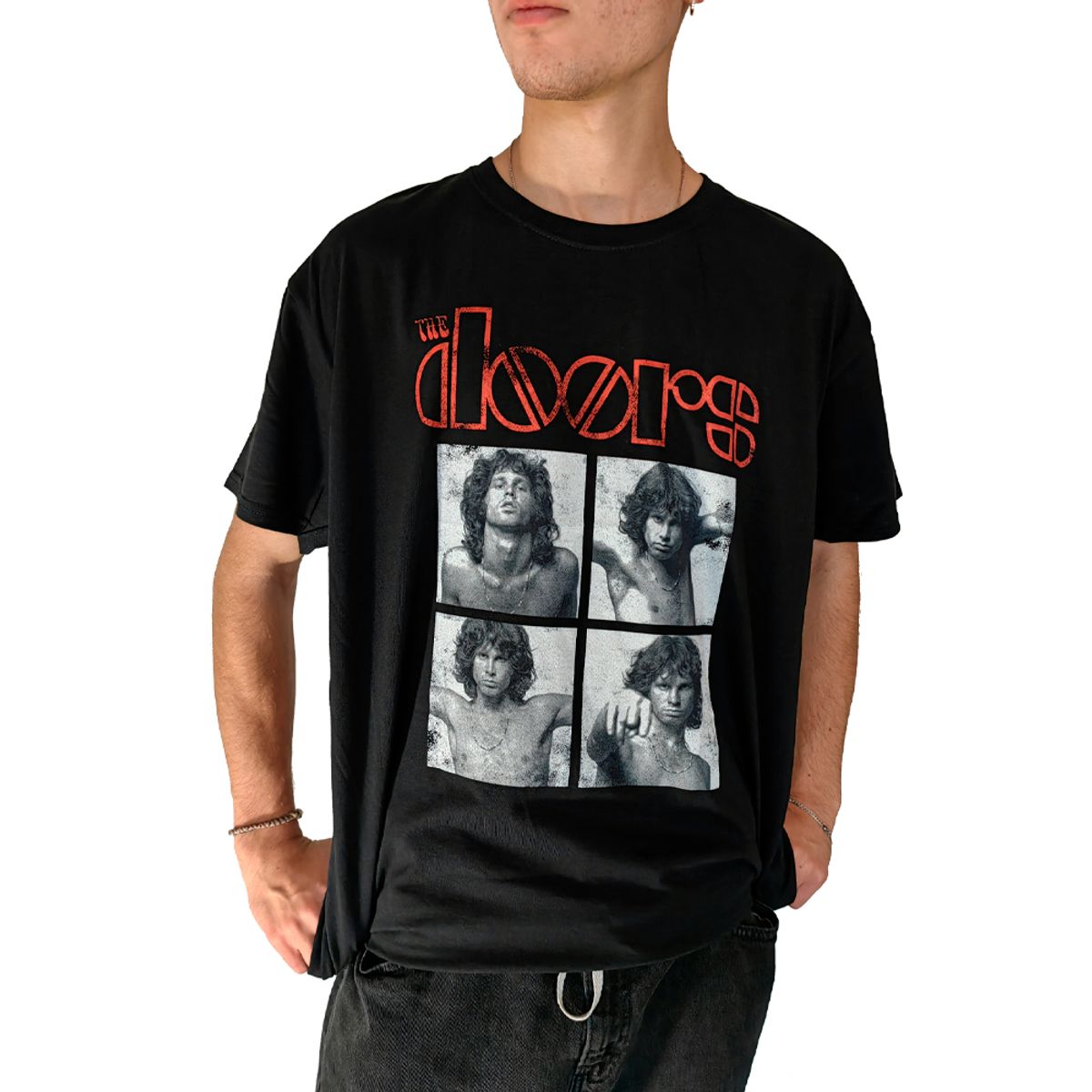 ROCK OFF OFFICIALLY LICENSED PRODUCTS - Polera original unisex de The Doors diseño Jim Morrison session