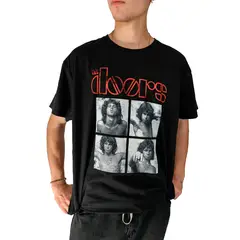 ROCK OFF OFFICIALLY LICENSED PRODUCTS - Polera original unisex de The Doors diseño Jim Morrison session